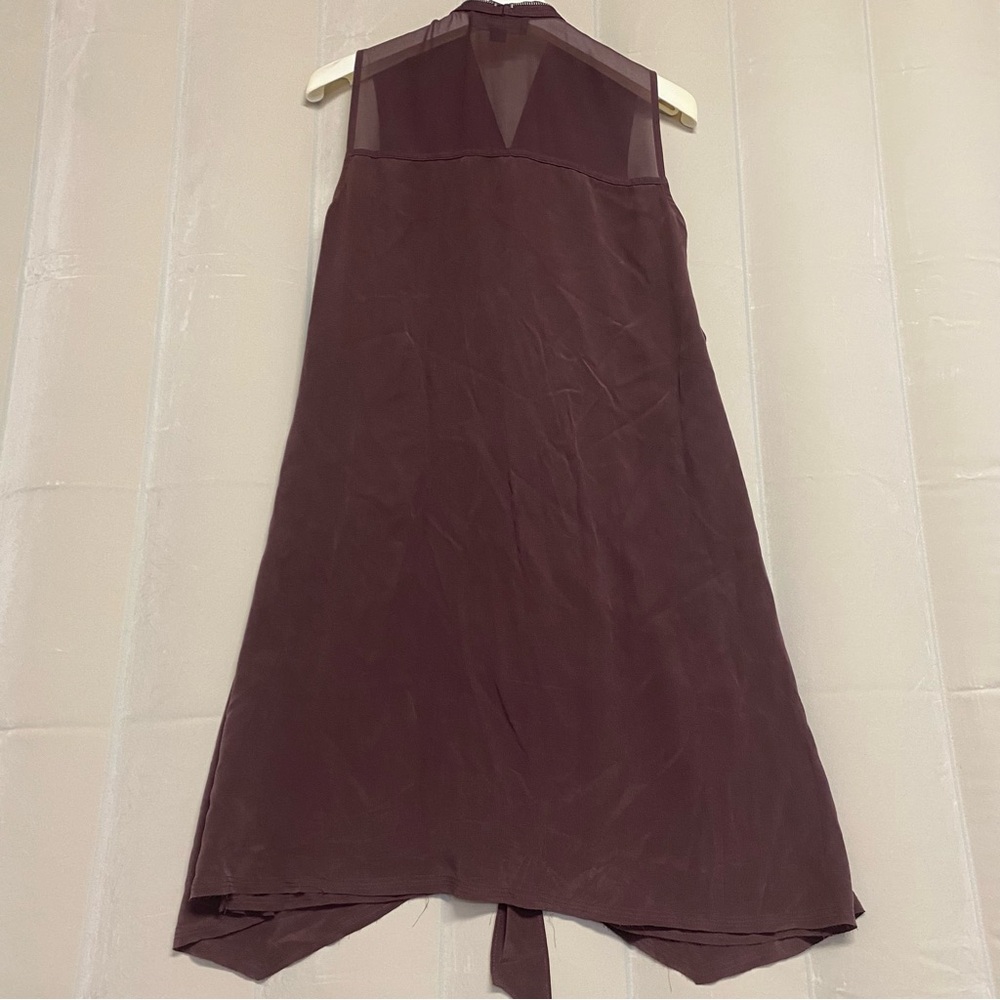 AllSaints All Saints Women’s Jayda Dress Size 0 100% Silk Maroon Feminine Dainty - Picture 9 of 15